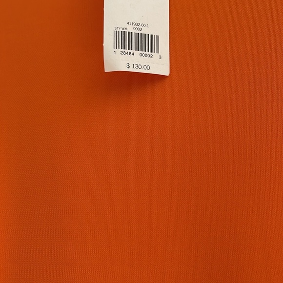 NWT Banana Republic orange compass patio maxi side slit belted dress Size M - Picture 6 of 11